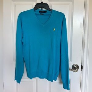Polo Ralph Lauren Blue V-Neck Sweater